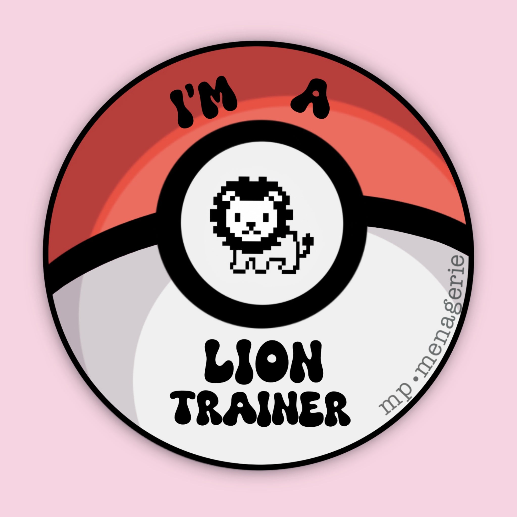 Lion Trainer Pokeball Sticker