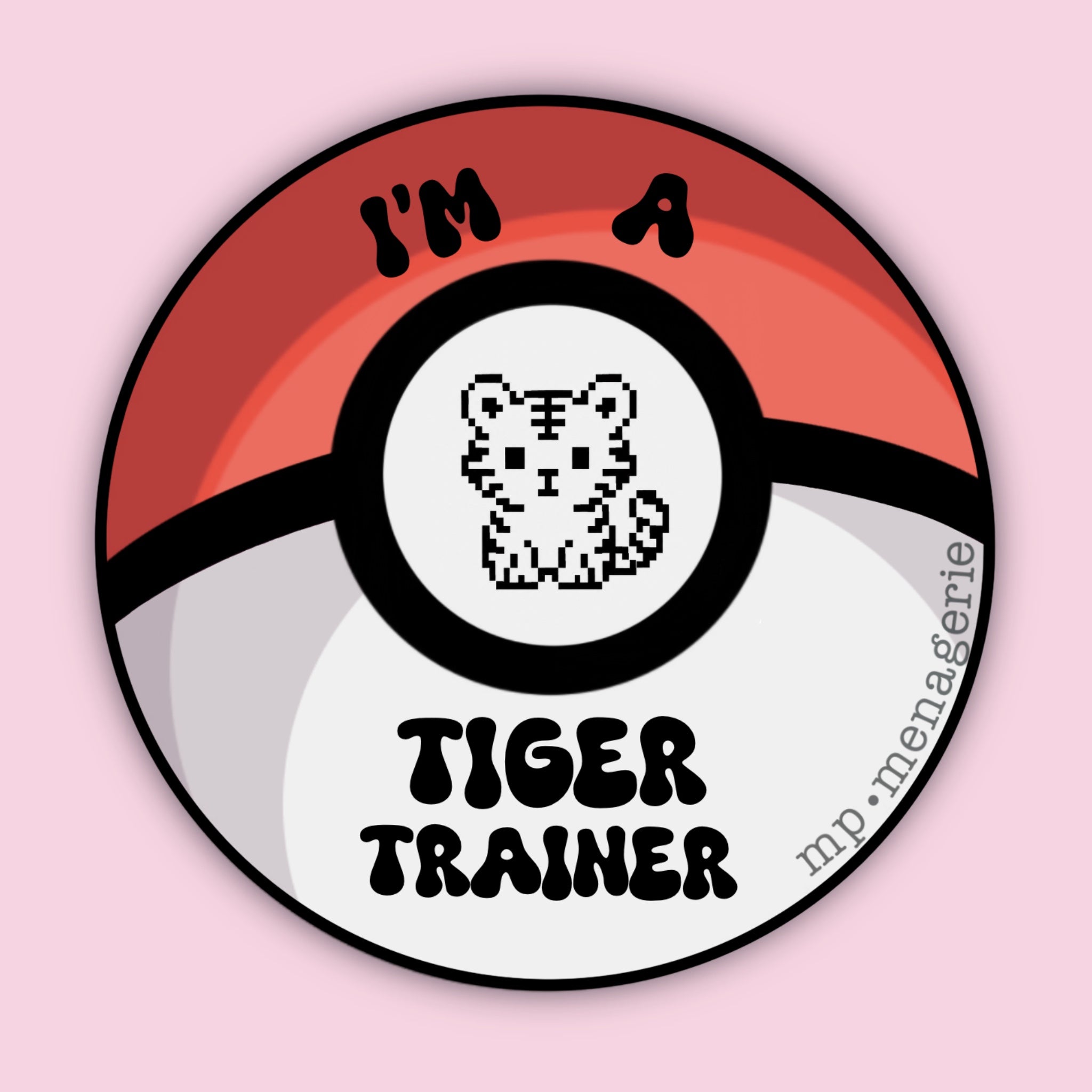 Tiger Trainer Pokeball Sticker