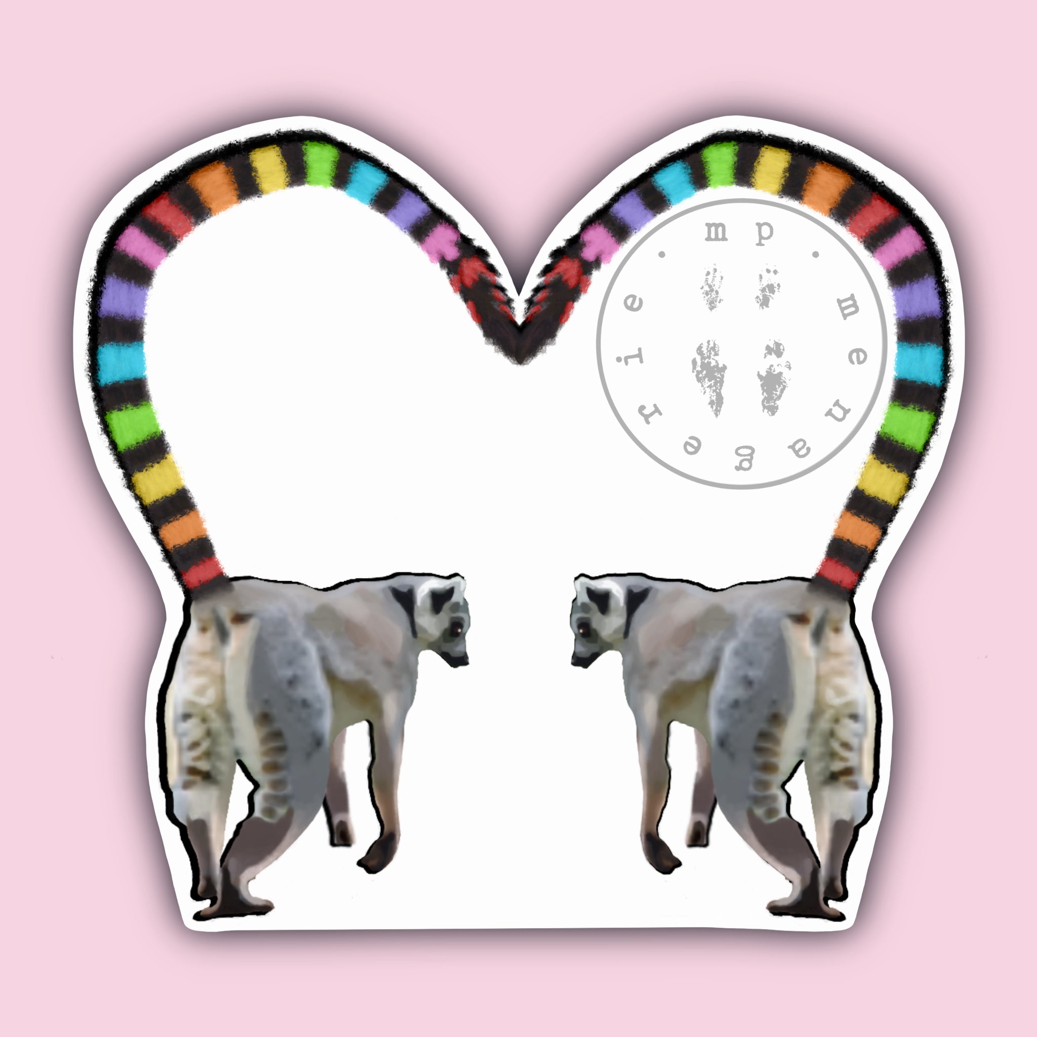 Pride Lemur Love Sticker