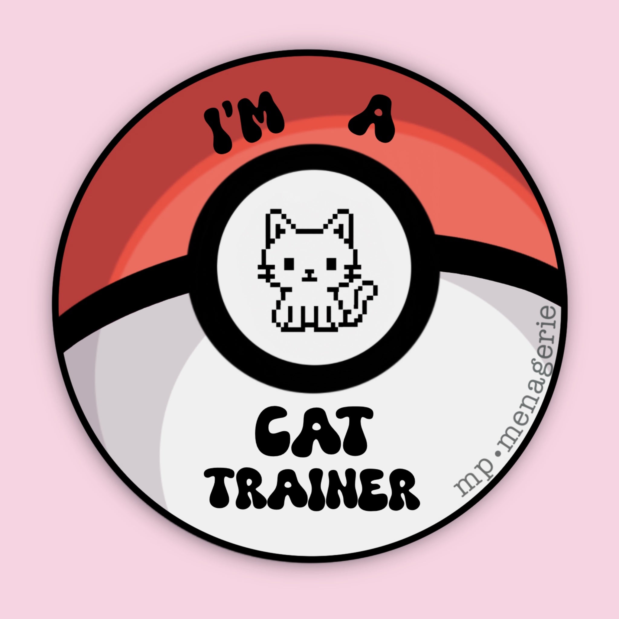 Cat Trainer Pokeball Sticker