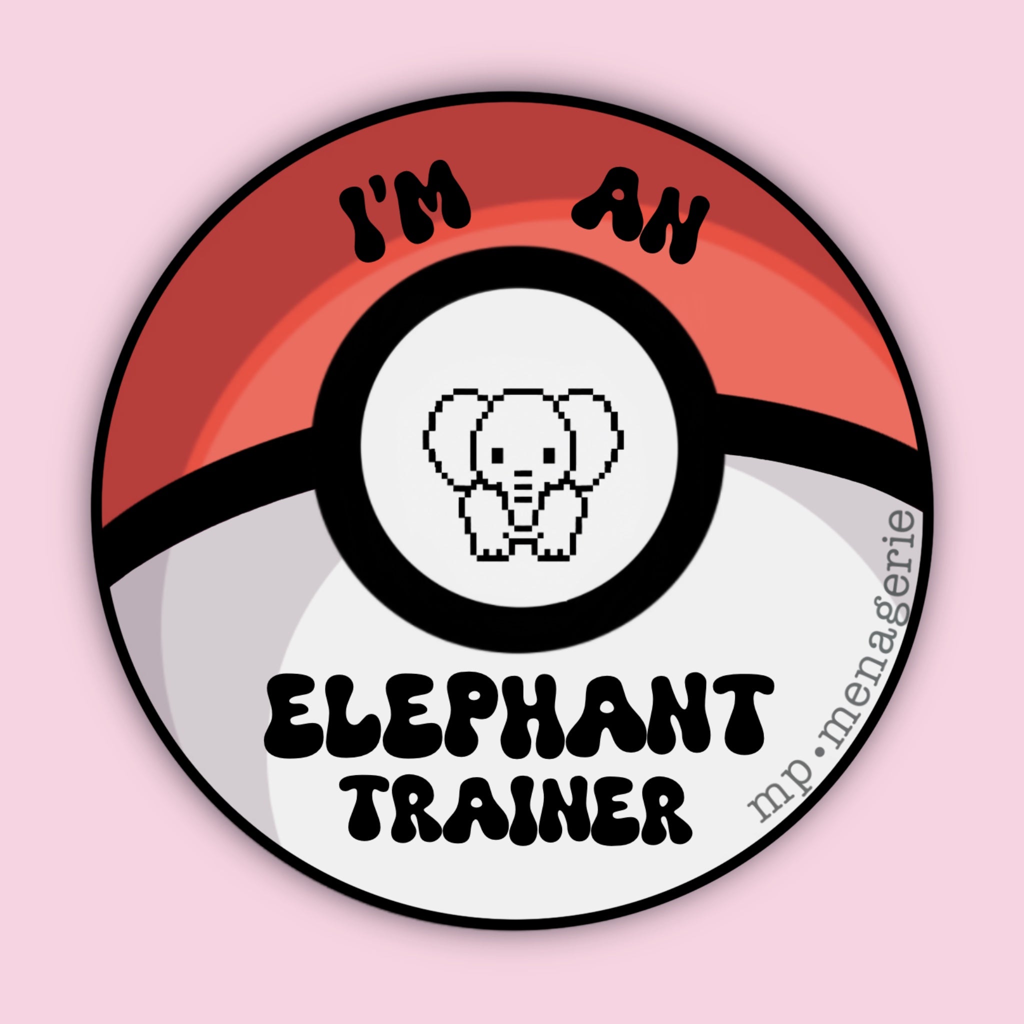 Elephant Trainer Pokeball Sticker