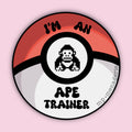 Ape Trainer Pokeball Sticker
