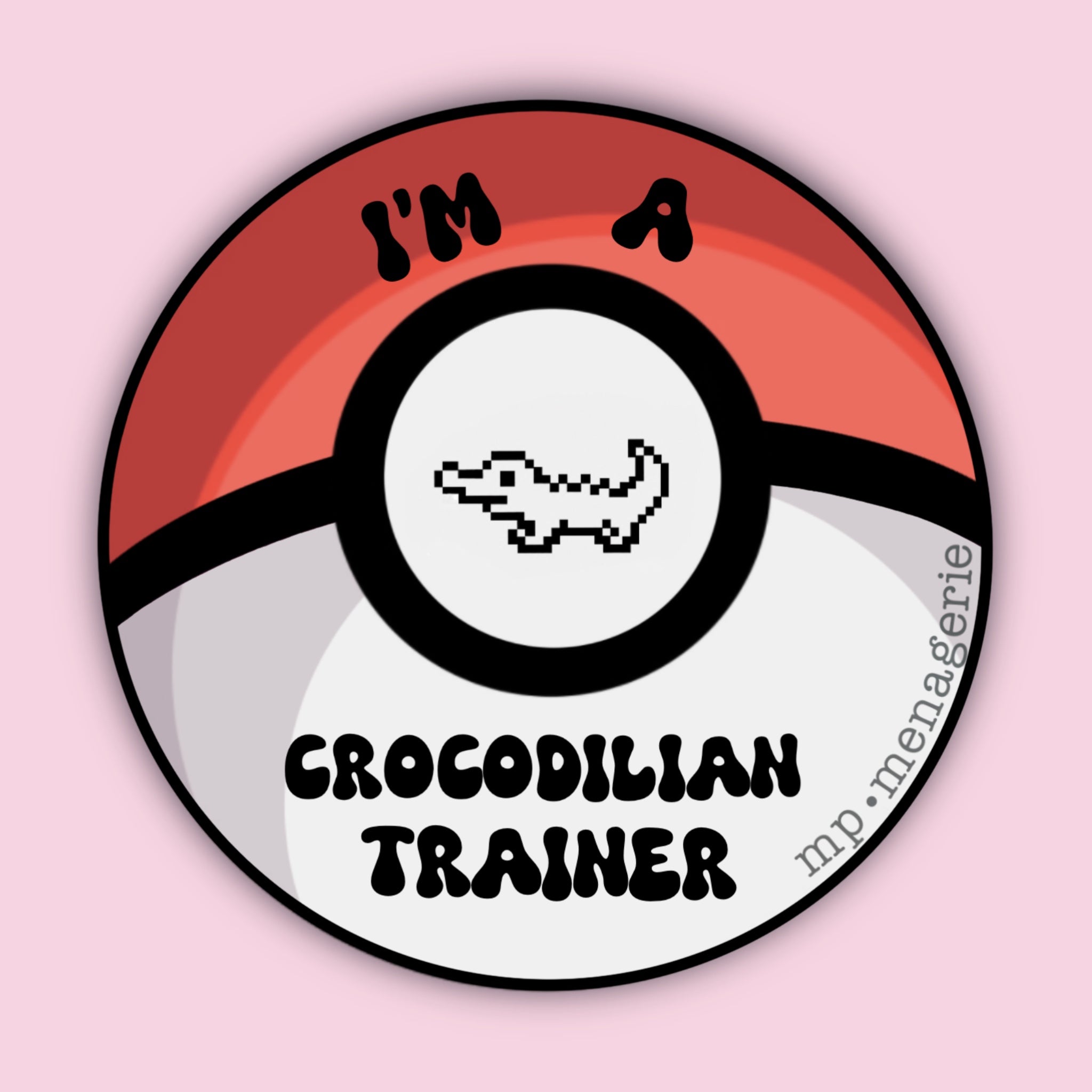 Crocodilian Trainer Pokeball Sticker