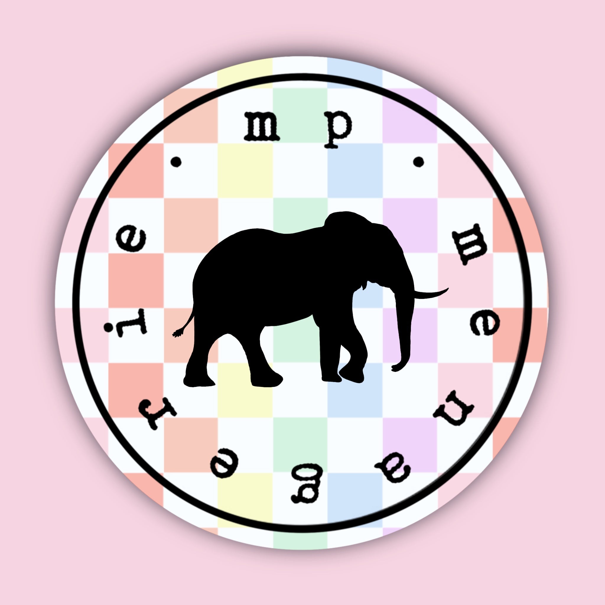 Elephant Silhouette Sticker