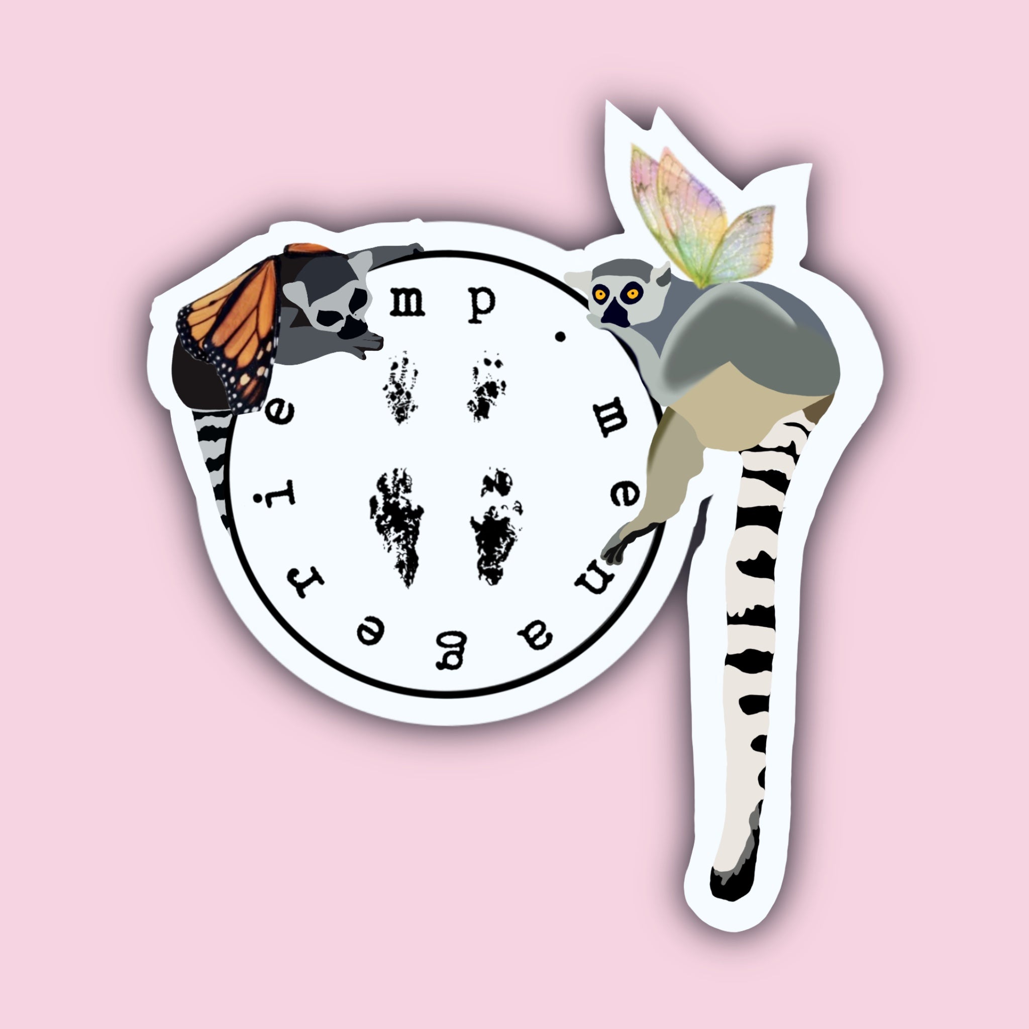 Lemur Fairy Logo Sticker