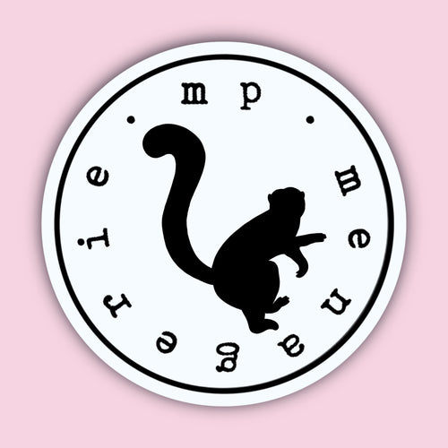 Brown Lemur Silhouette Sticker