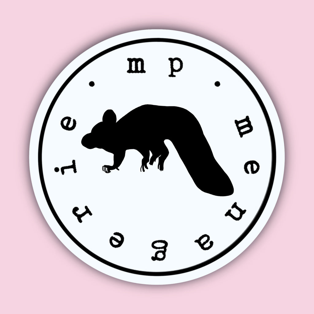 Aye-Aye Silhouette Sticker