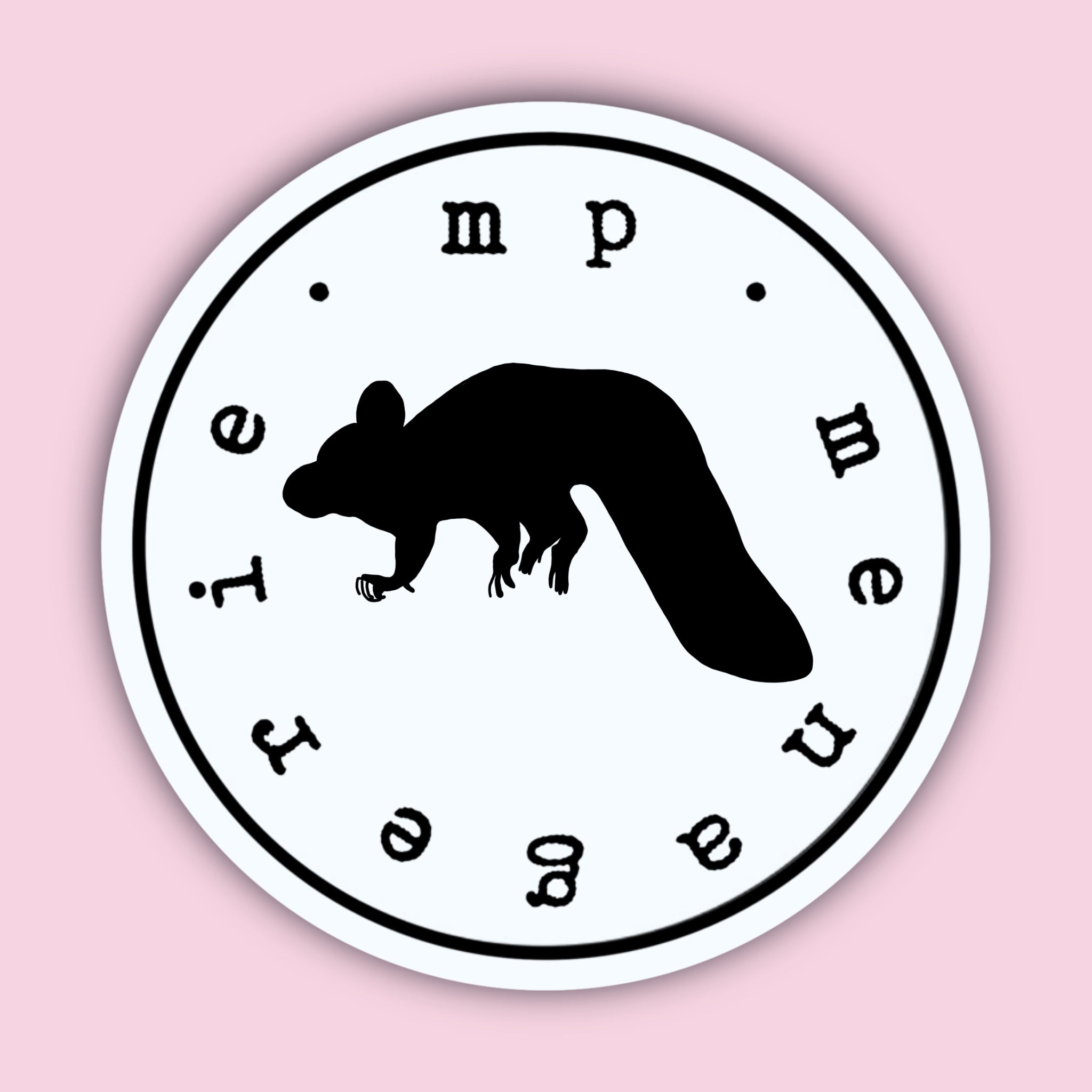 Aye-Aye Silhouette Sticker