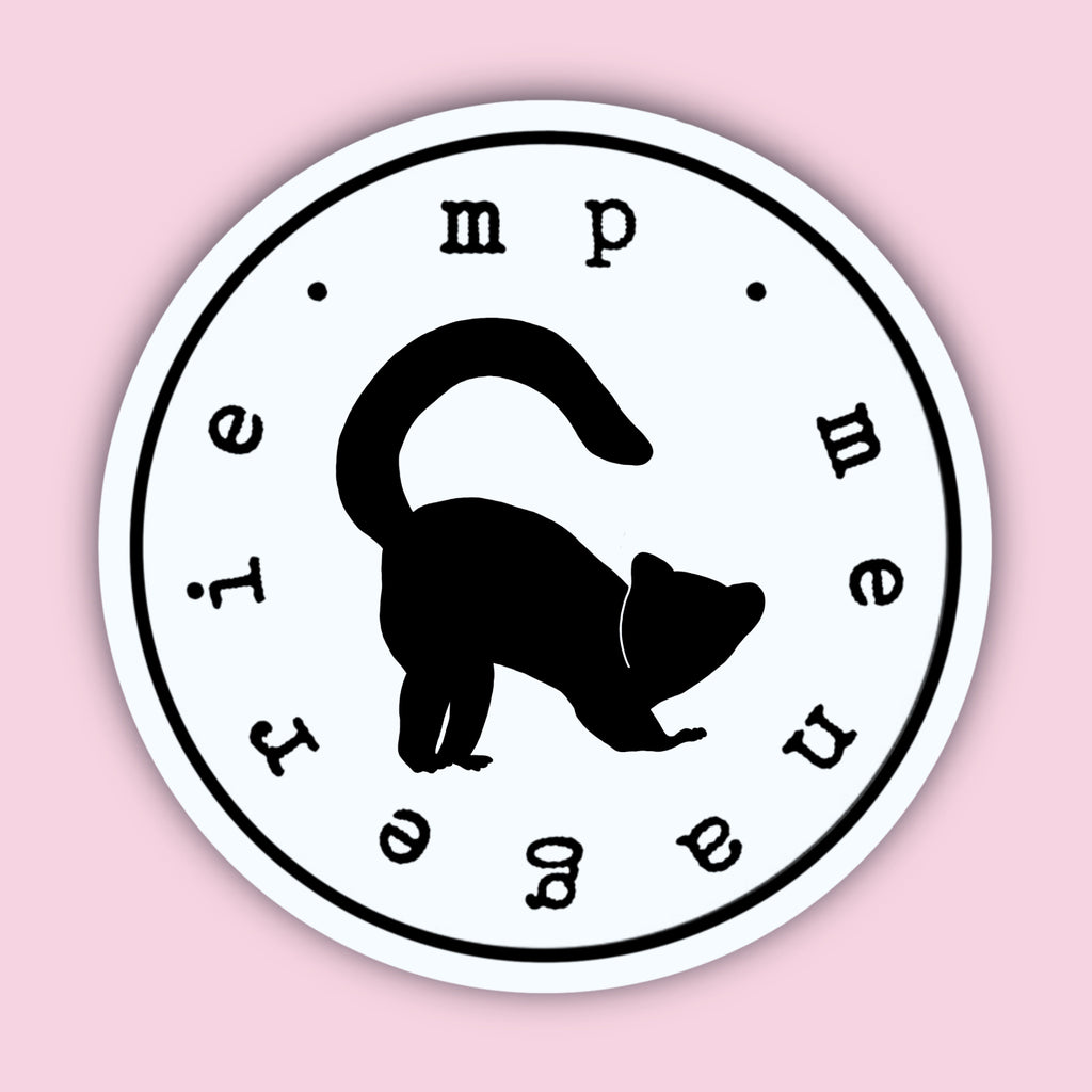 Ruffed Lemur Silhouette Sticker
