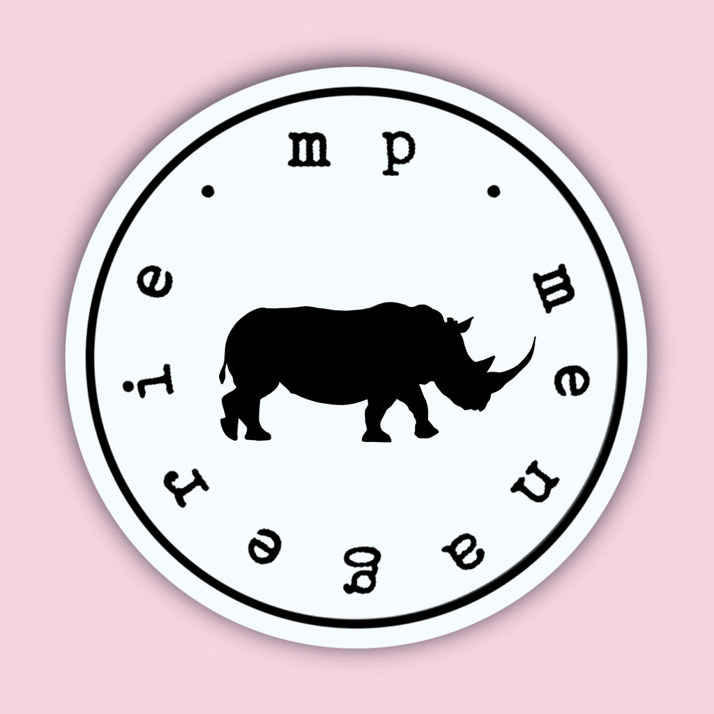 Rhino Silhouette Sticker