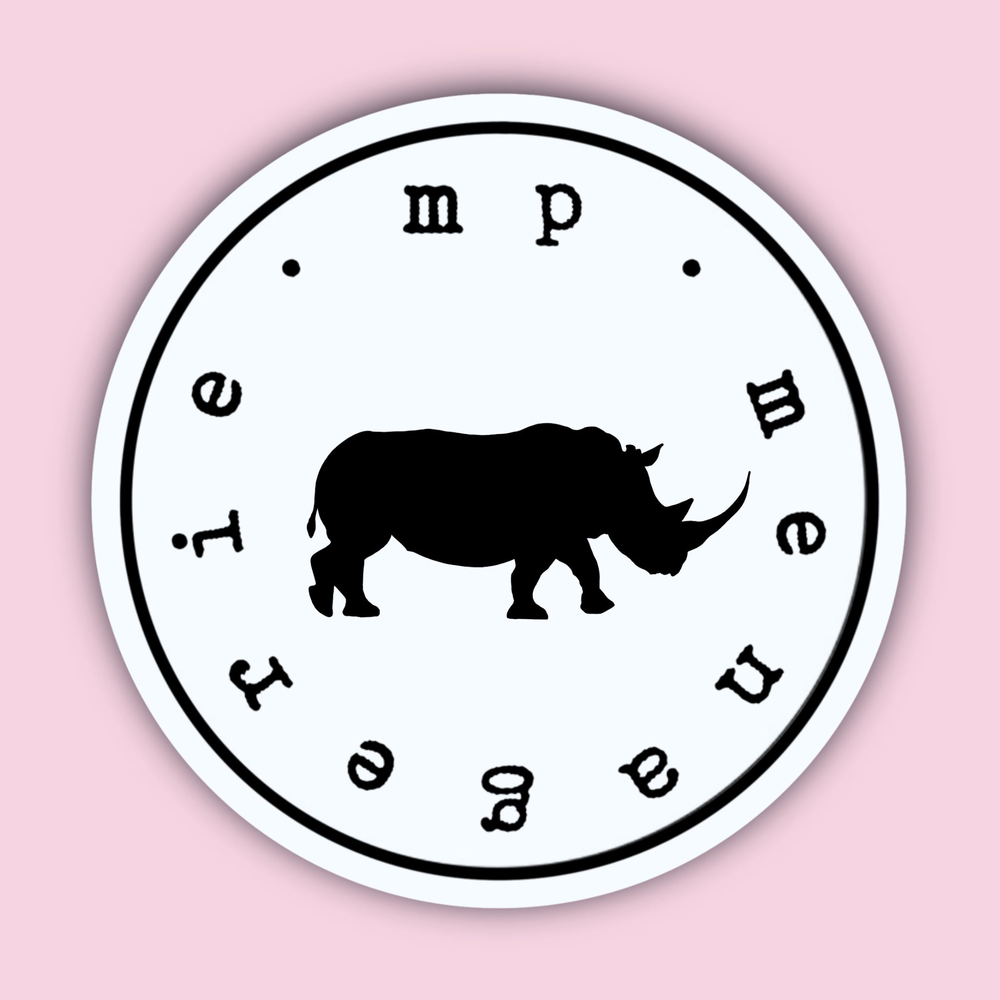Rhino Silhouette Sticker