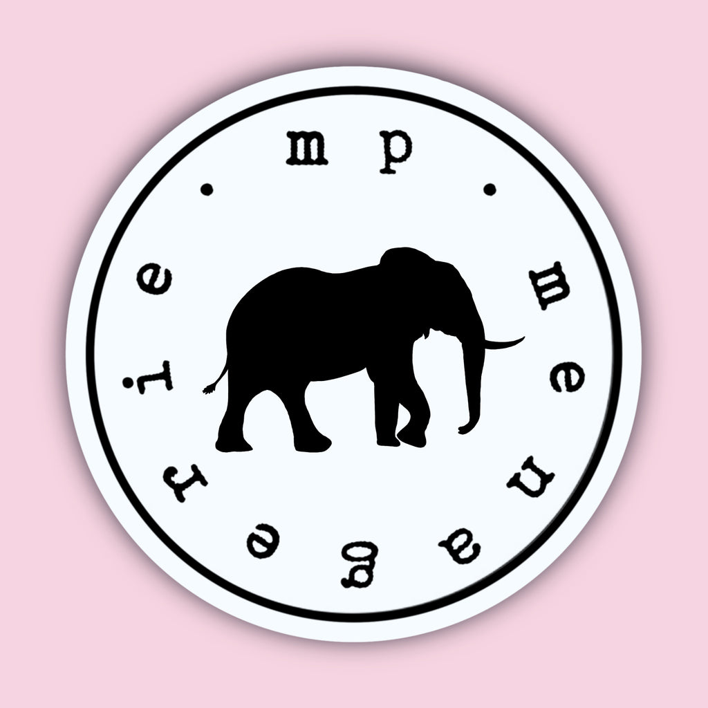 Elephant Silhouette Sticker