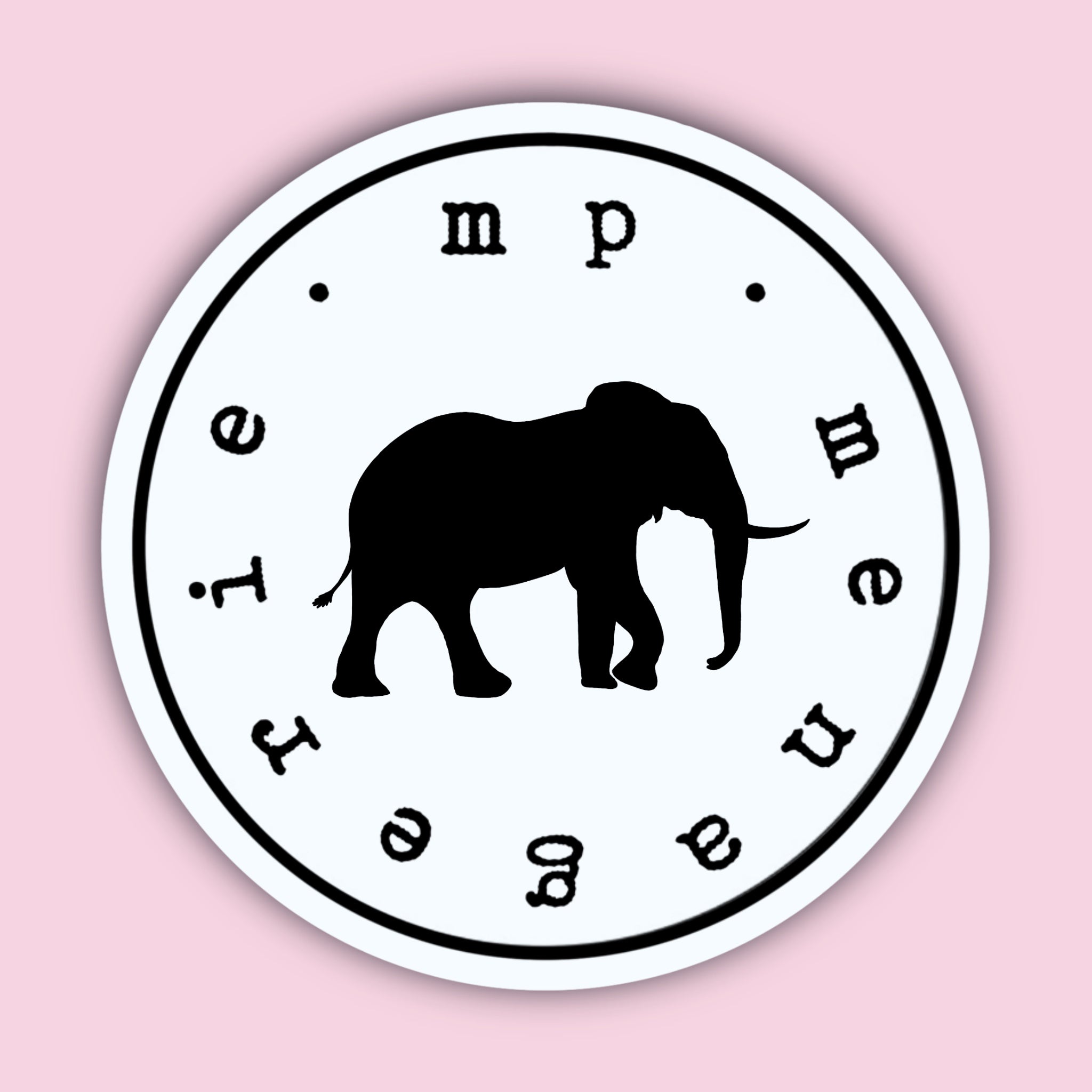 Elephant Silhouette Sticker