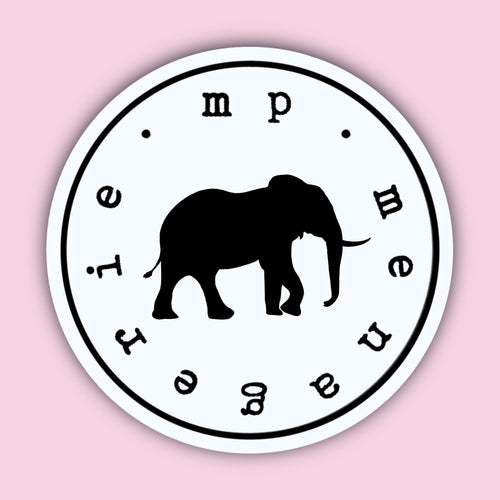 Elephant Silhouette Sticker