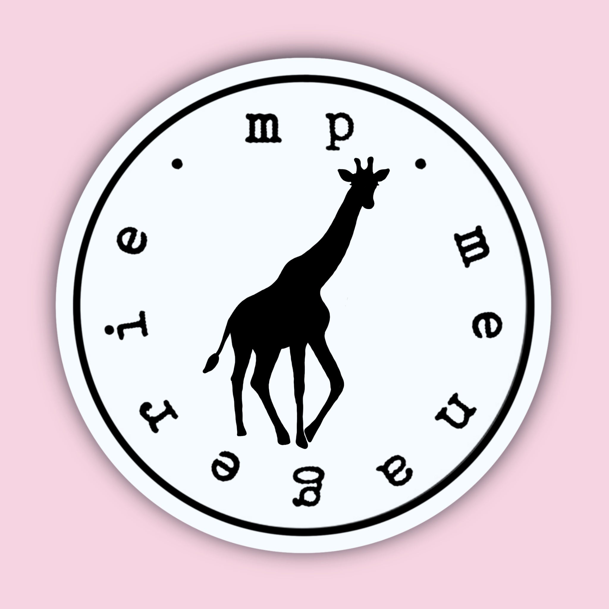 Giraffe Silhouette Sticker