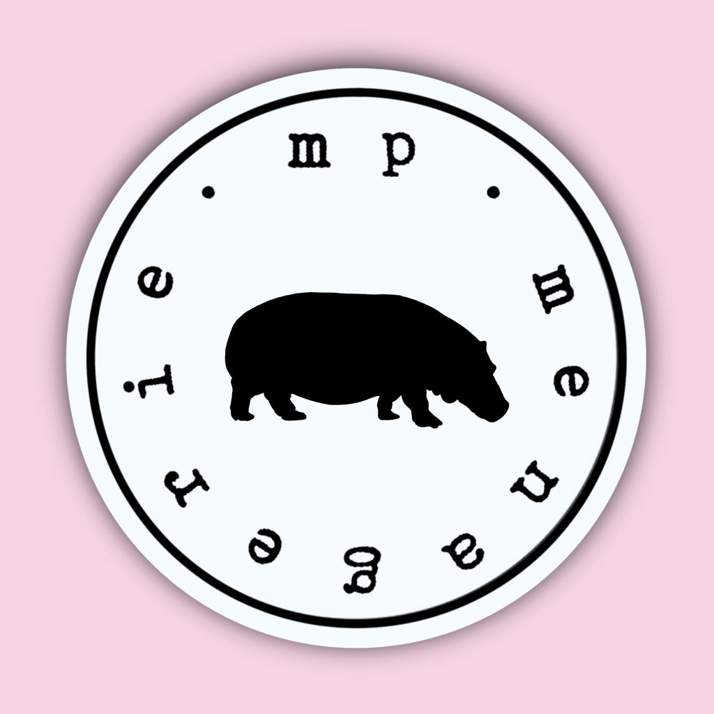Hippo Silhouette Sticker