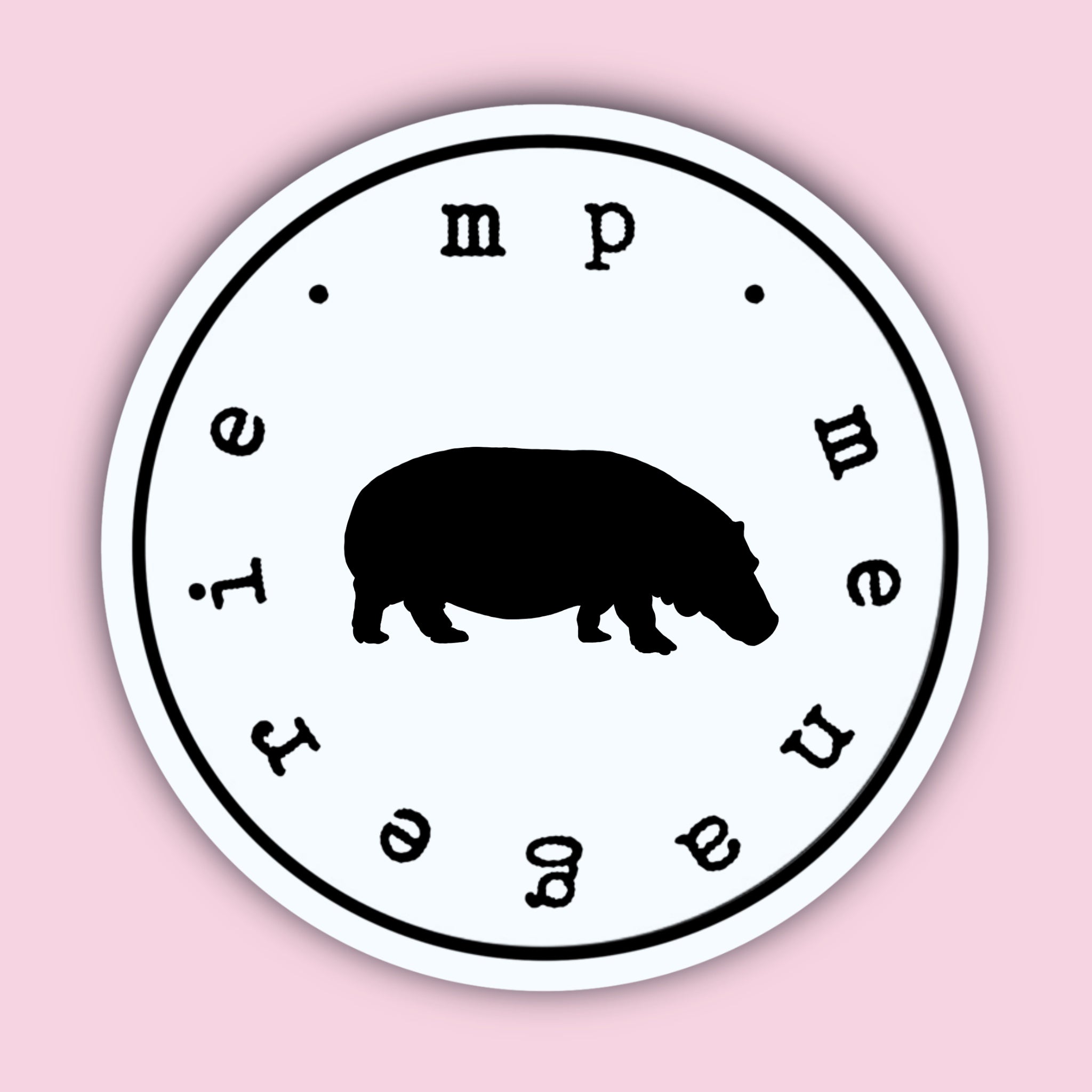 Hippo Silhouette Sticker