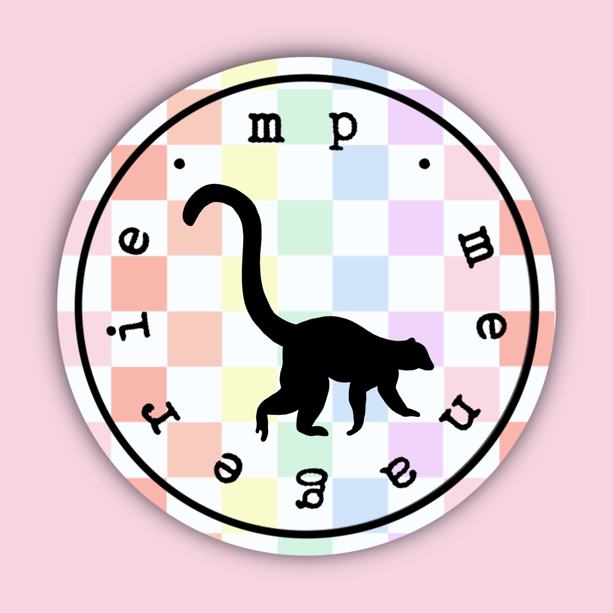 Ring-Tailed Lemur Silhouette Sticker