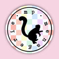 Brown Lemur Silhouette Sticker