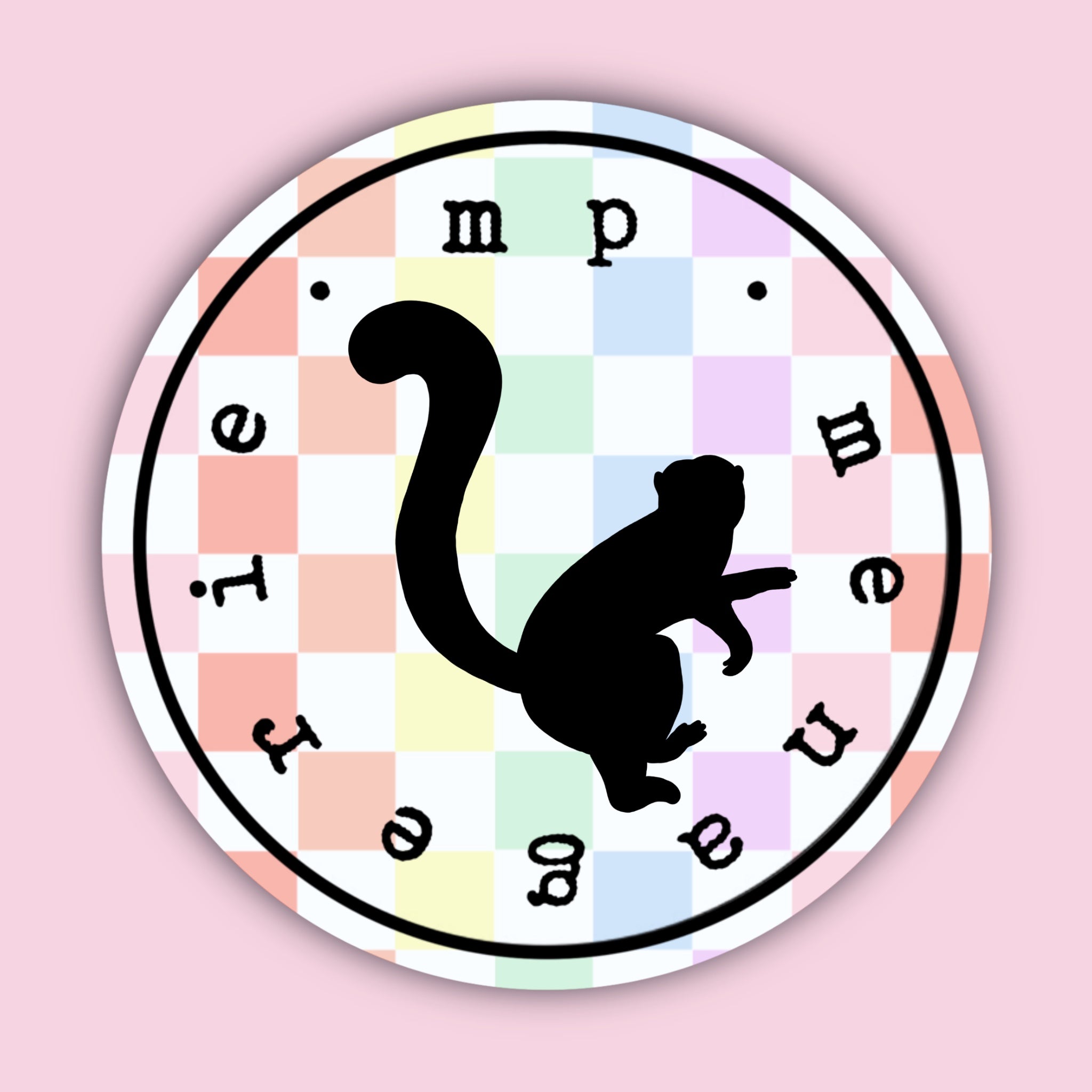 Brown Lemur Silhouette Sticker