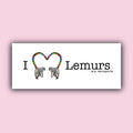 I Love Lemurs Pride Bumper Sticker