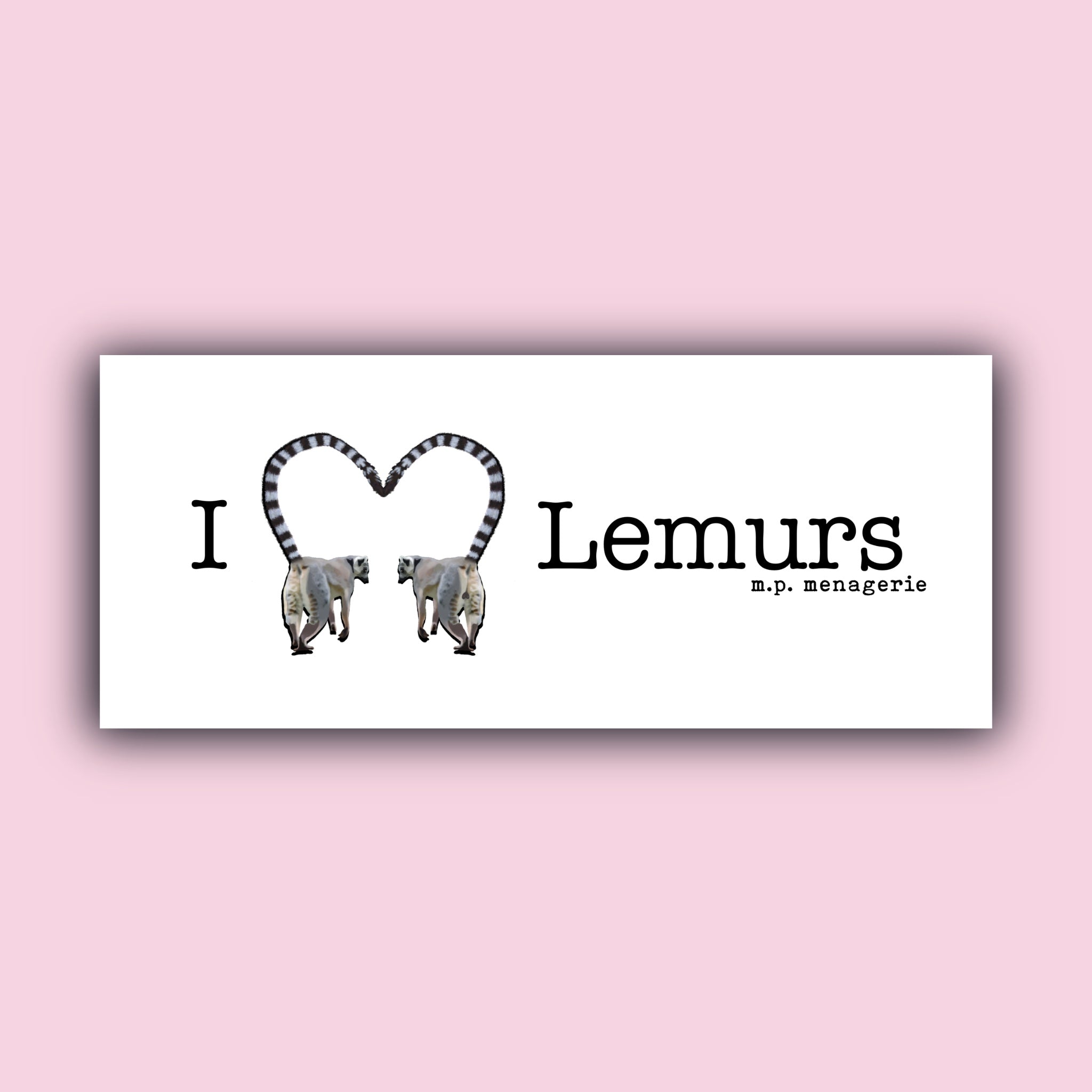 I Love Lemurs Bumper Sticker
