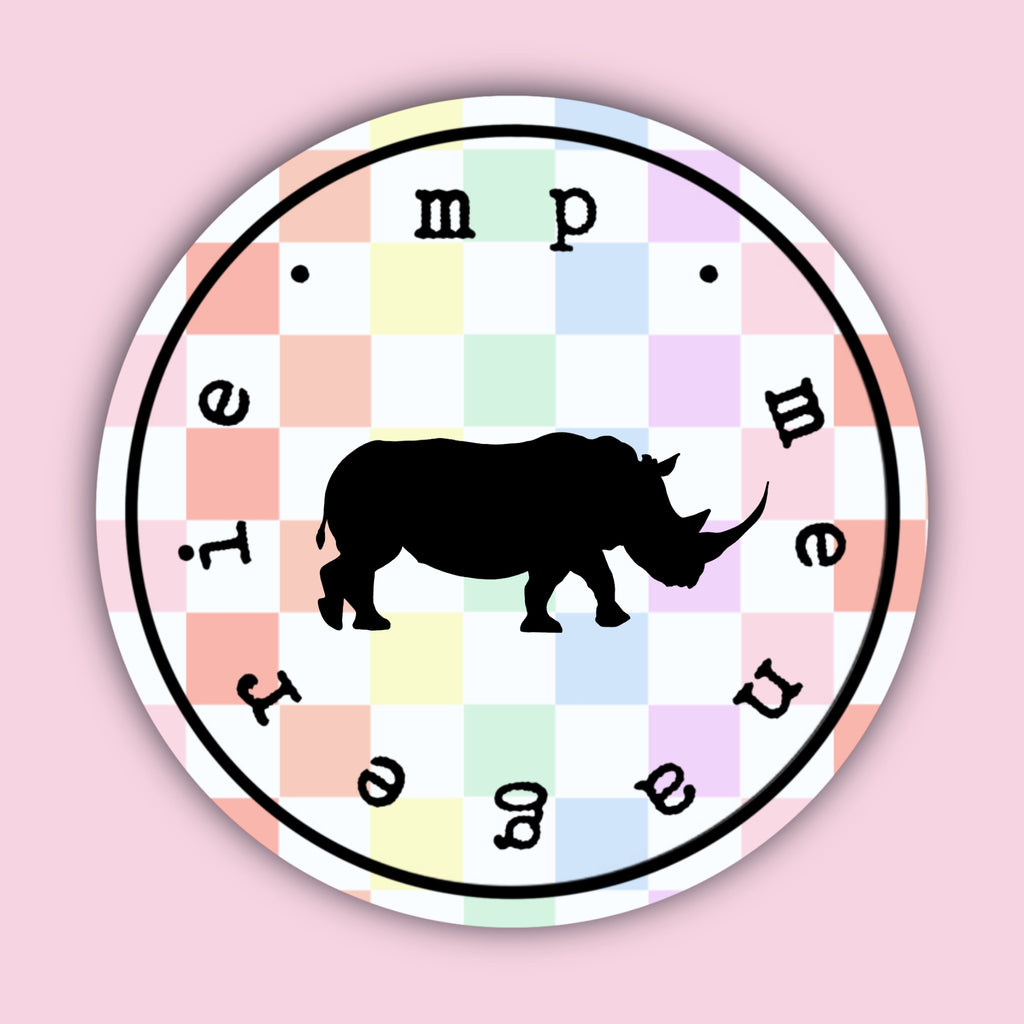 Rhino Silhouette Sticker