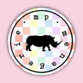 Rhino Silhouette Sticker
