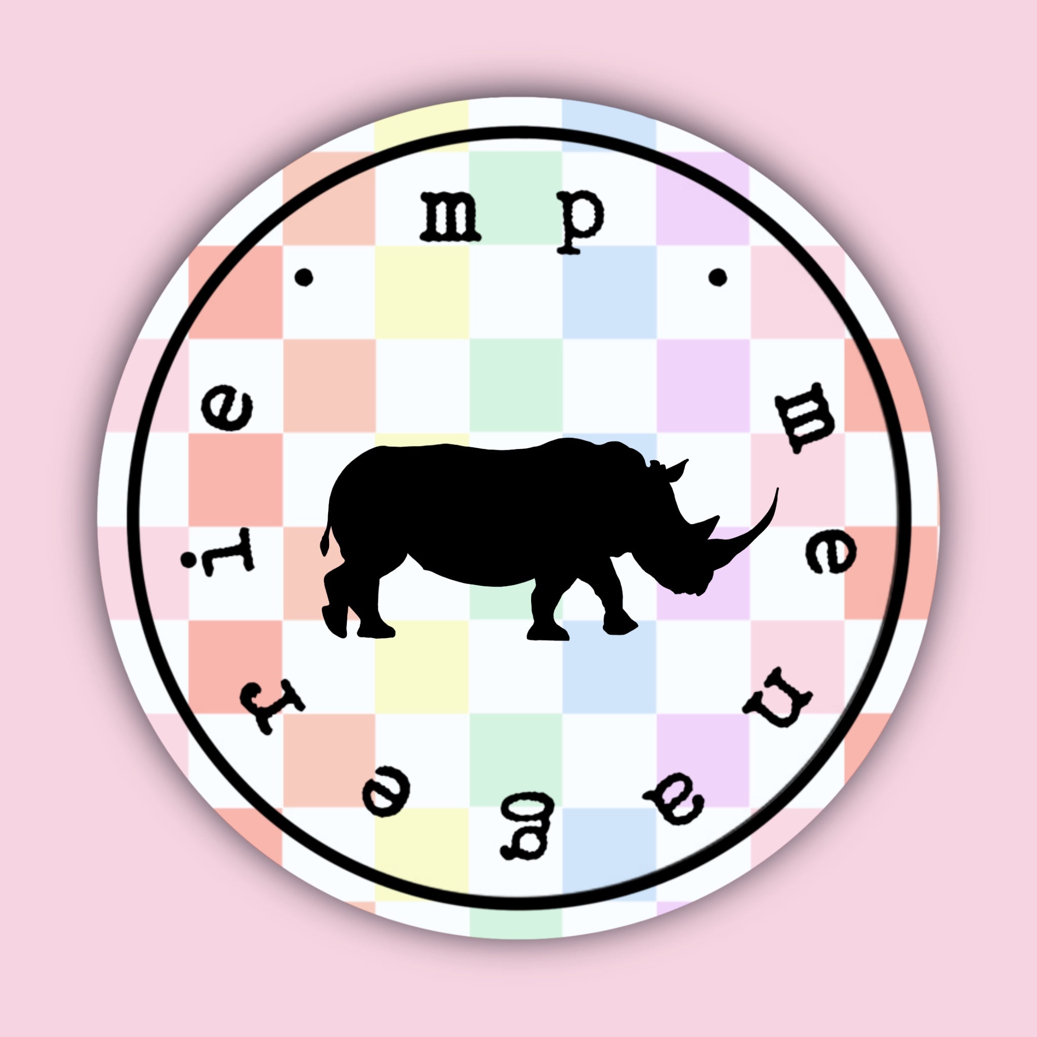 Rhino Silhouette Sticker