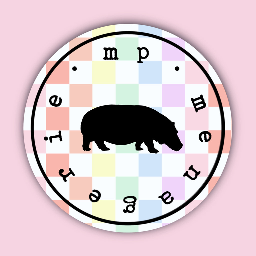 Hippo Silhouette Sticker