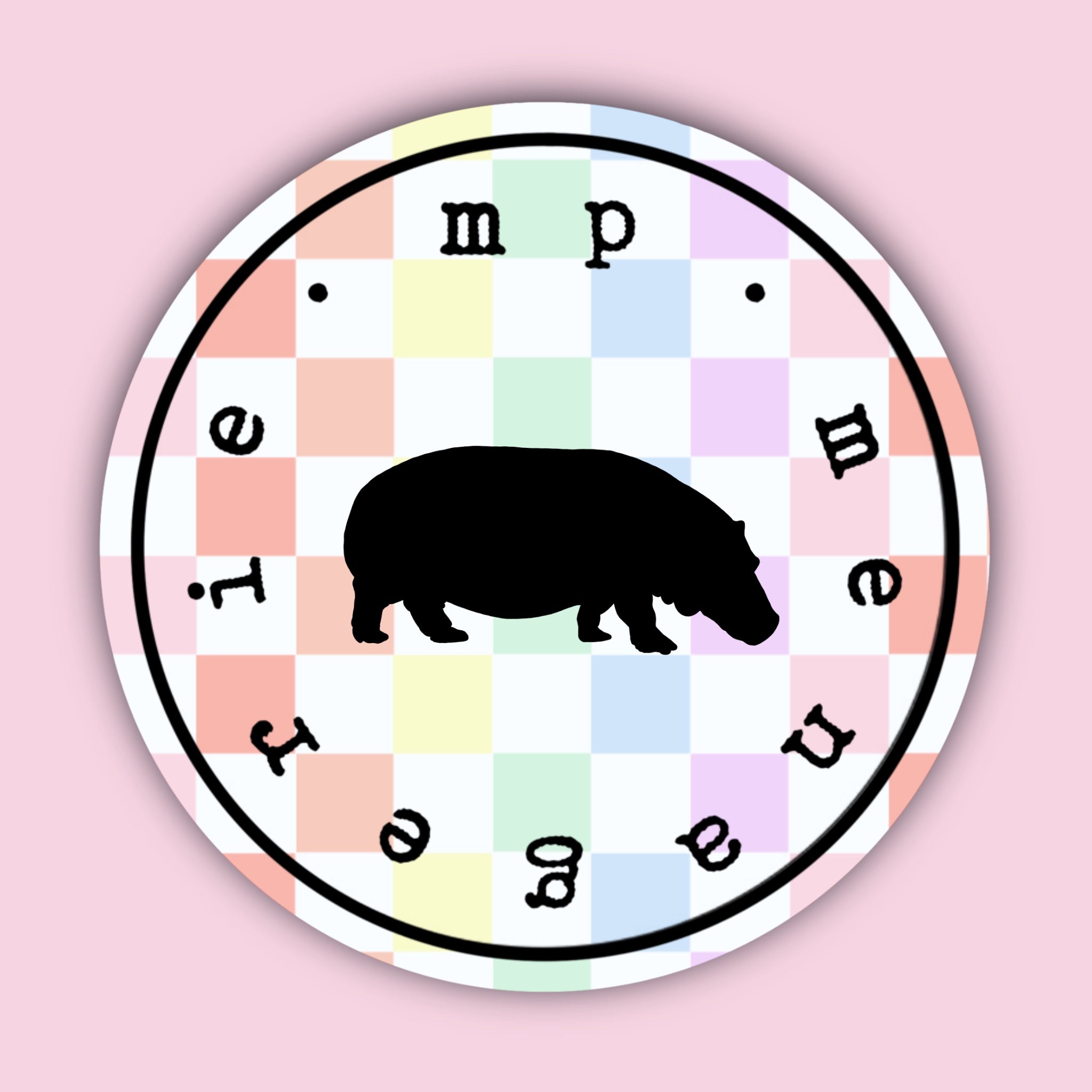 Hippo Silhouette Sticker