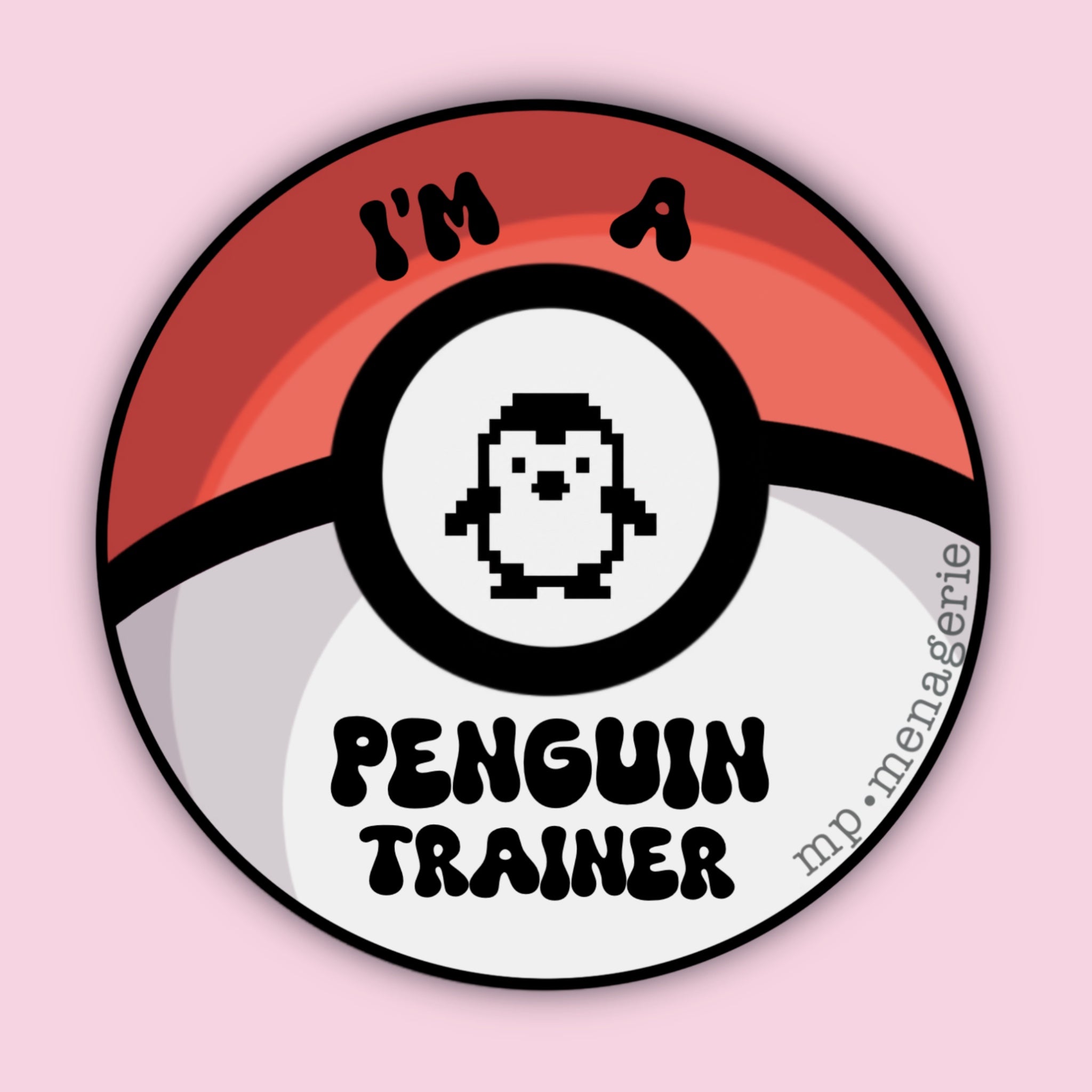Penguin Trainer Pokeball Sticker